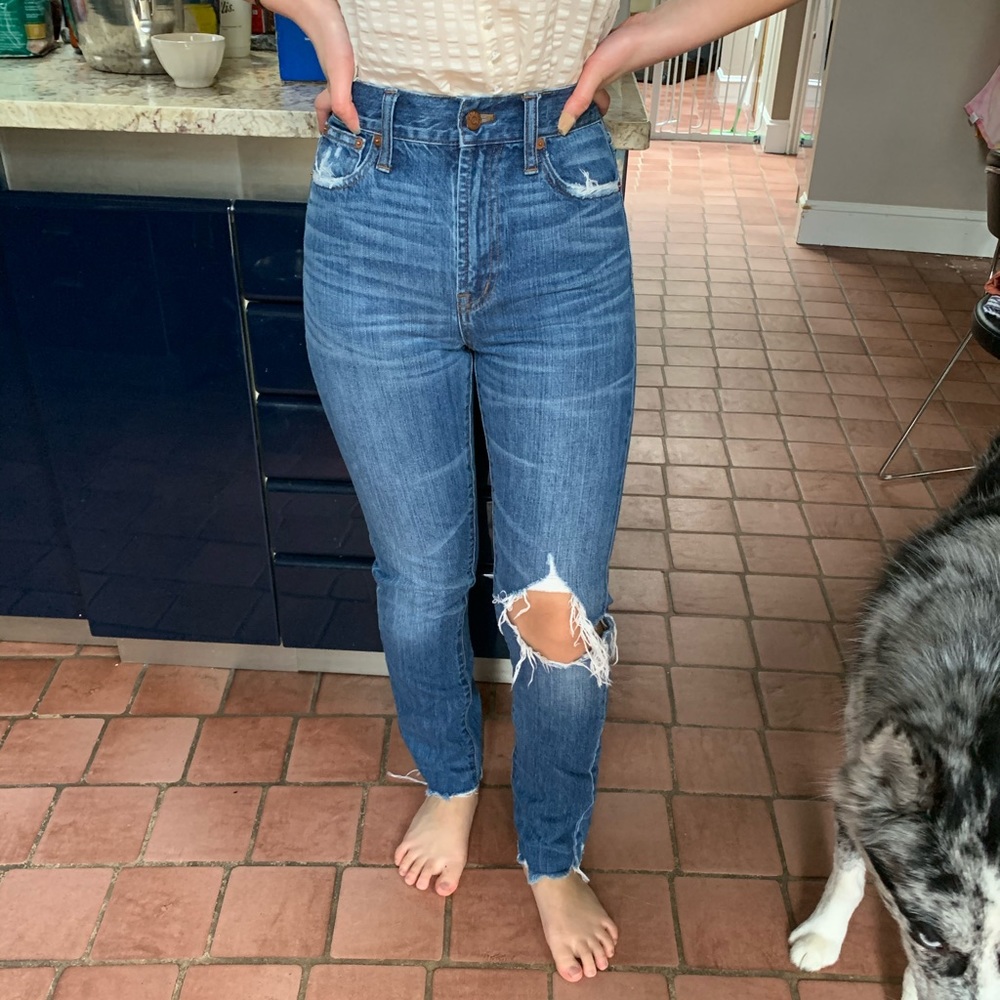 Madewell distressed jean